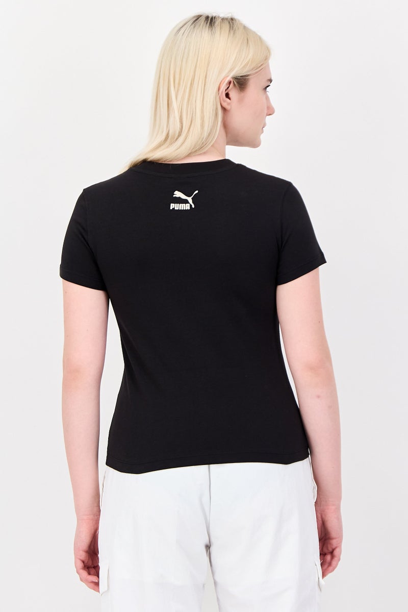 PUMA Women Sportswear Fit Short Sleeve Outdoor T-Shirt, Black - Image 2